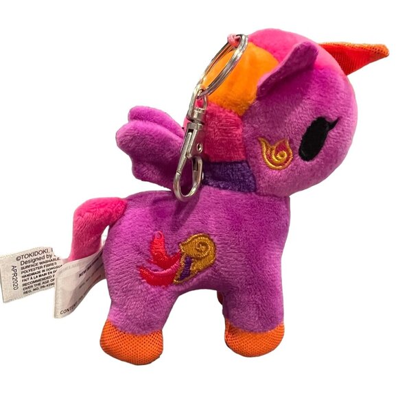 Tokidoki Unicorno Thai Princess Purple‎ & Pink Mini Plush Keychain 5”, Bag Clips - Picture 1 of 7